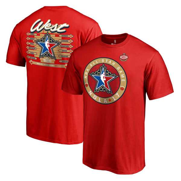 Men's Western Conference Fanatics Branded Red 2017 NBA All-Star Game NOLA West Roster T-Shirt,We sell and wholesale Men's Western Conference Fanatics Branded Red 2017 NBA All-Star Game NOLA West Roster T-Shirt on line form chian!